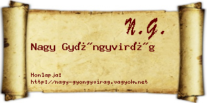 Nagy Gyöngyvirág névjegykártya