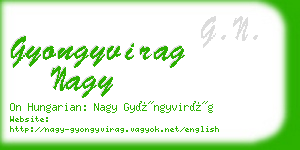 gyongyvirag nagy business card